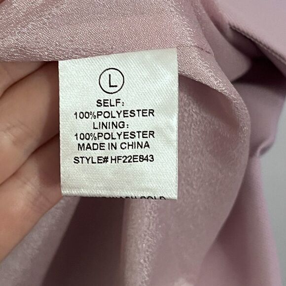 HYFVE Blazer Women Size L Pastel Purple Long Line One Button - Picture 6 of 8